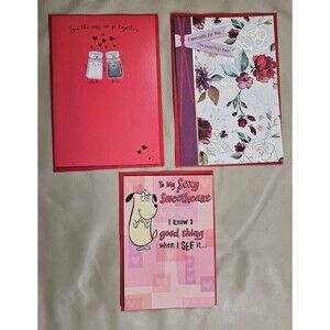 Happy Sweetest Day Lot of 3 I Love You Hallmark Greeting Card Sexy Salt Pepper
